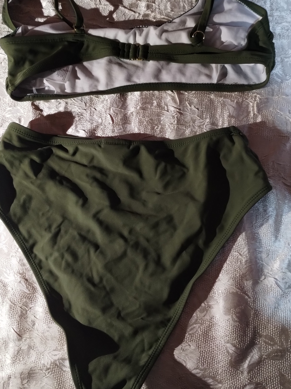 Olive High-Waist Bikini Set - Women's Swim